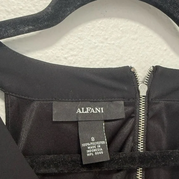 Alfani Black and Cream Midi Dress Size 8 - Picture 2 of 3